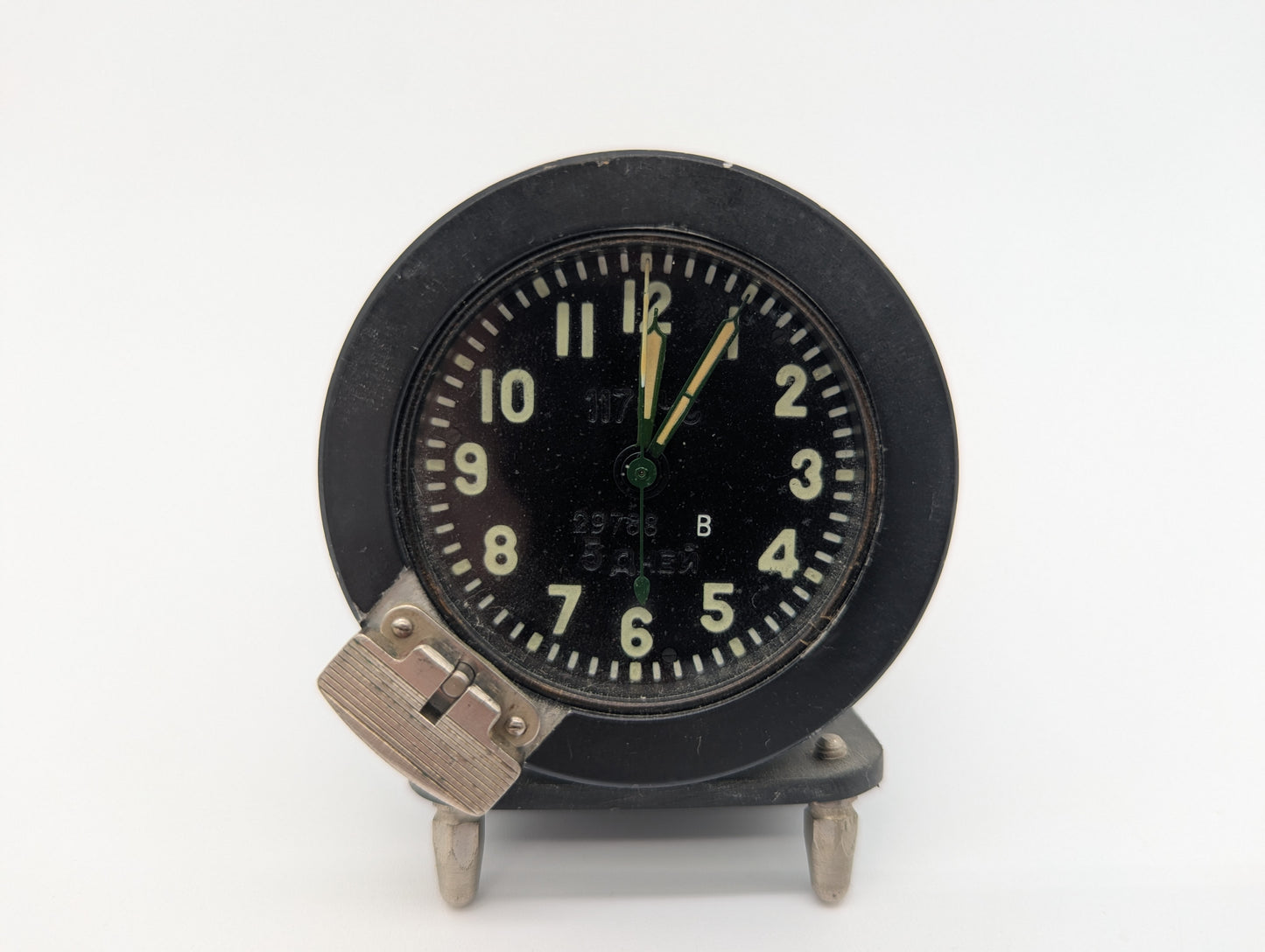 UdSSR Sowjetunion Uhr Borduhr Fliegeruhr Vintage Mechanisch Cockpitinstrument