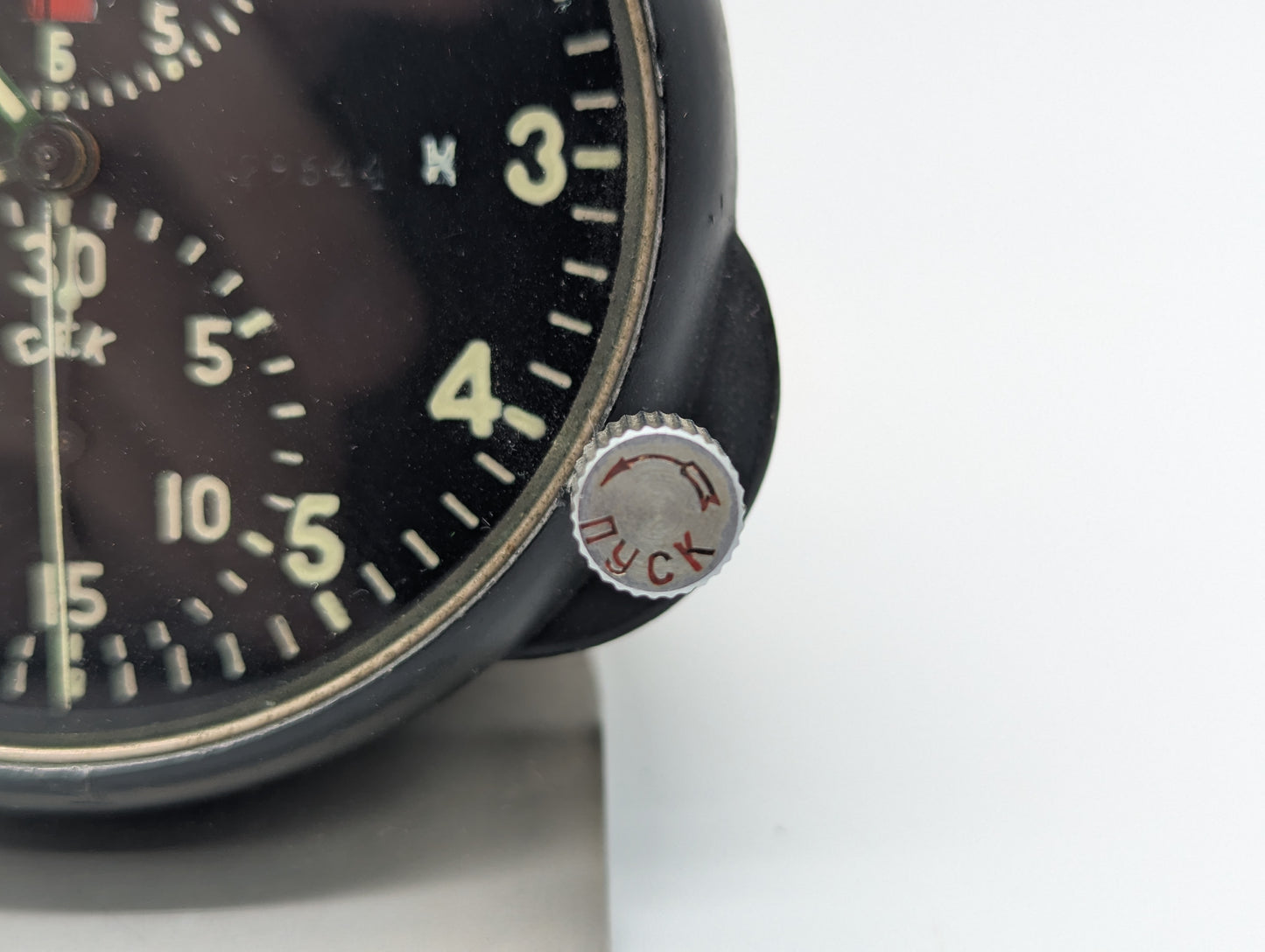 Uhr Borduhr Mig-29 Cockpitinstrument alte Fliegeruhr UdSSR ACHS-1M