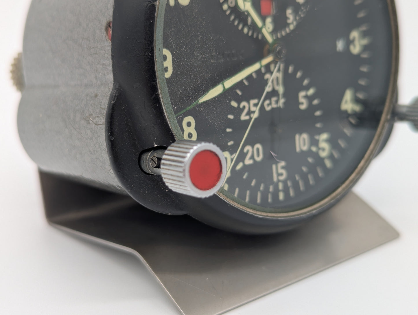 Uhr Borduhr Mig-29 Cockpitinstrument alte Fliegeruhr UdSSR ACHS-1M