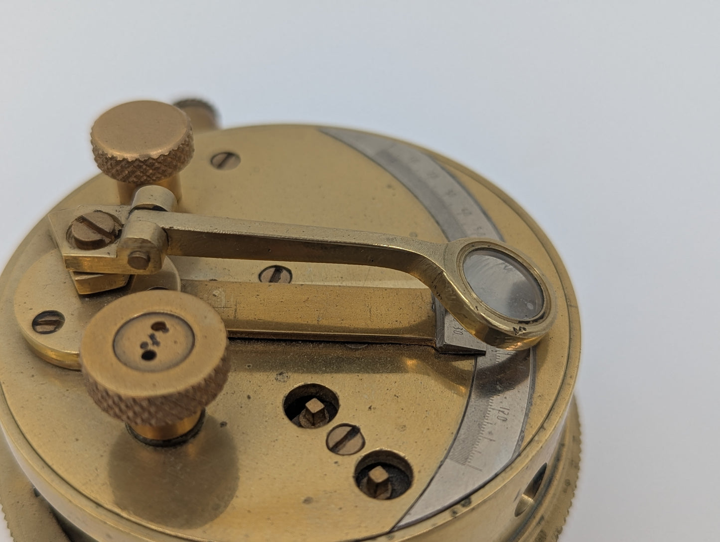 Taschensextant Sextant Marineinstrument Kompaktes Messgerät aus Messing