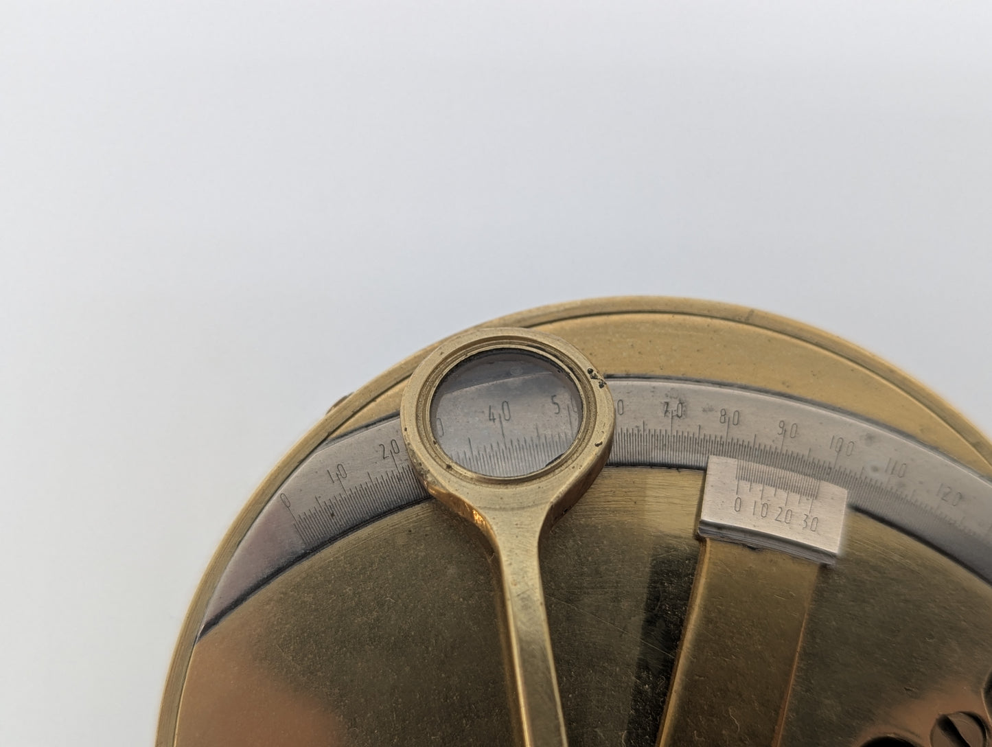 Taschensextant Sextant Marineinstrument Kompaktes Messgerät aus Messing