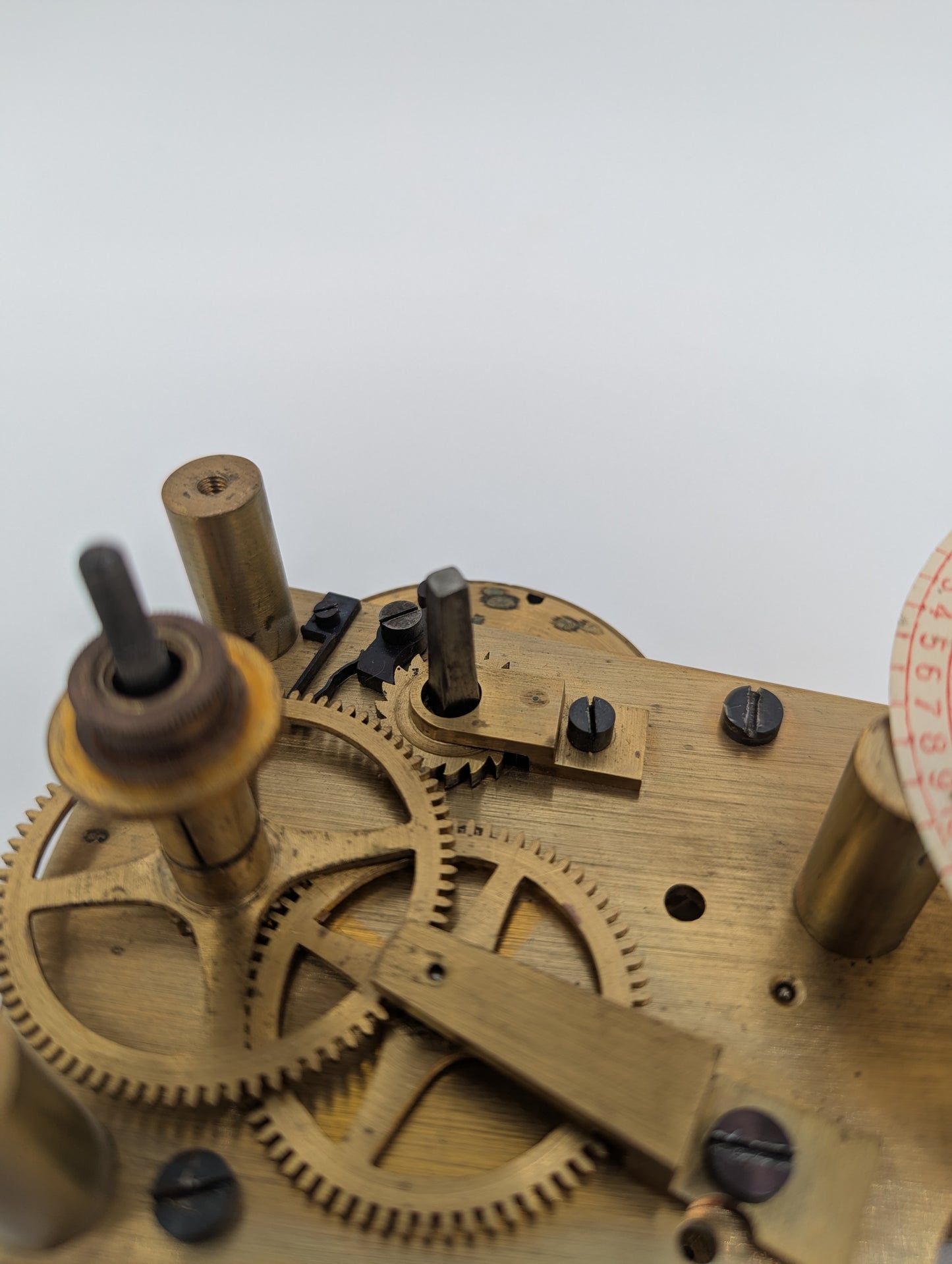 Uhrwerk Mechanisches Registrierwerk Messing mit Diagrammscheibe Vintage