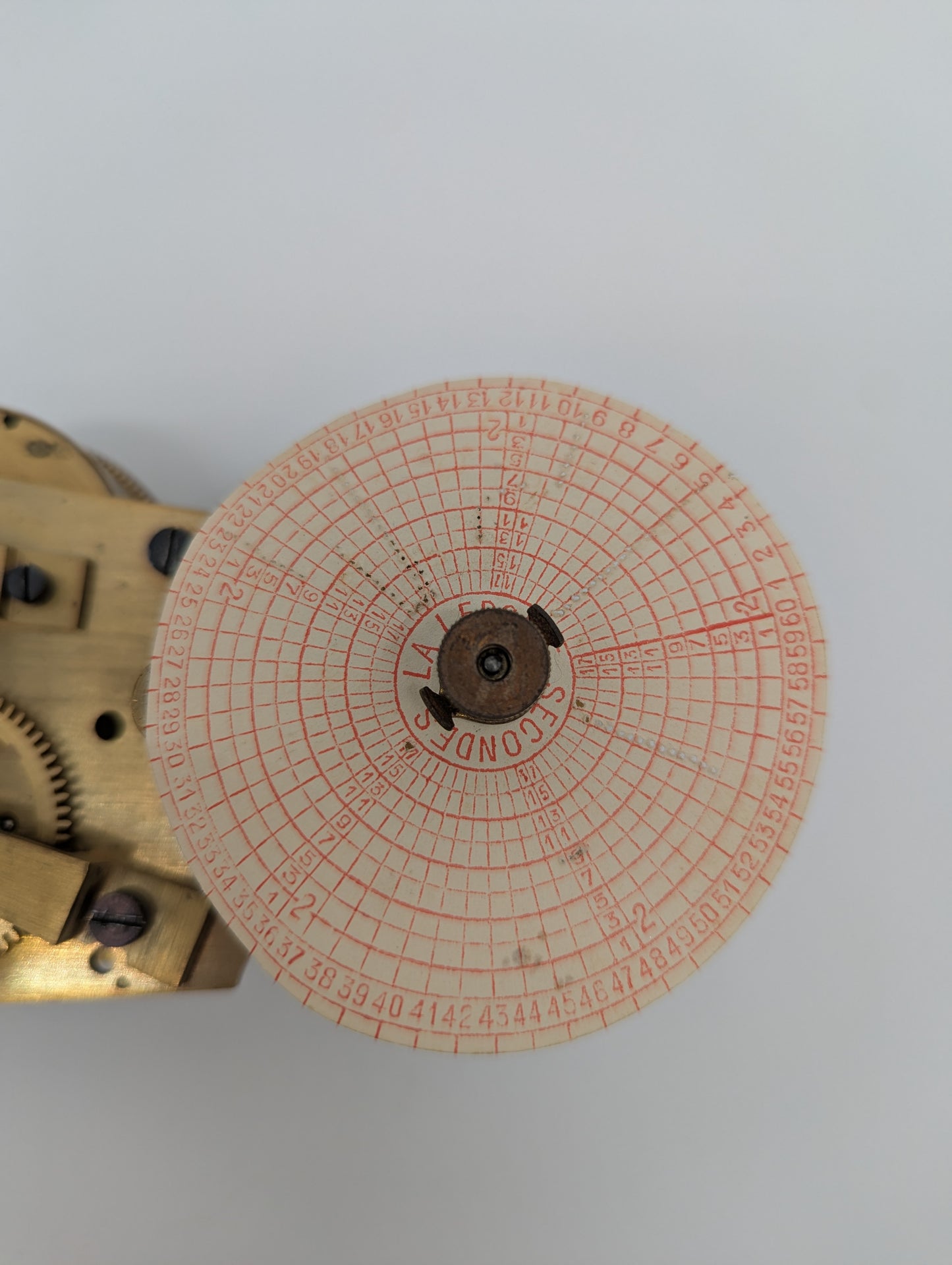 Uhrwerk Mechanisches Registrierwerk Messing mit Diagrammscheibe Vintage
