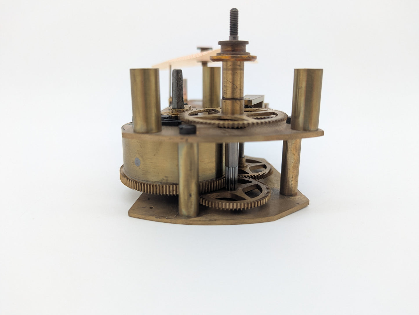 Uhrwerk Mechanisches Registrierwerk Messing mit Diagrammscheibe Vintage