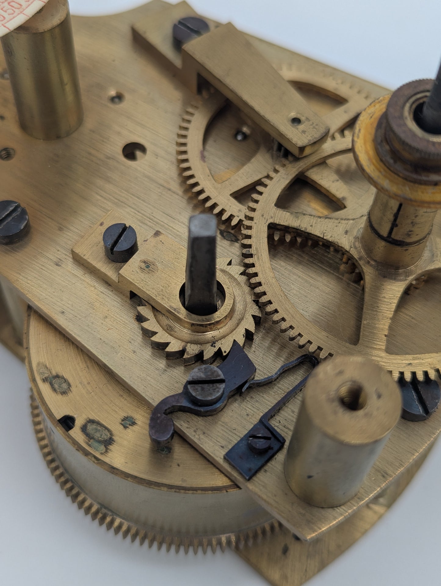 Uhrwerk Mechanisches Registrierwerk Messing mit Diagrammscheibe Vintage