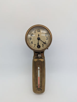 Uhr Wanduhr mit Thermometer Minneapolis Honeywell Vintage 30er jahre
