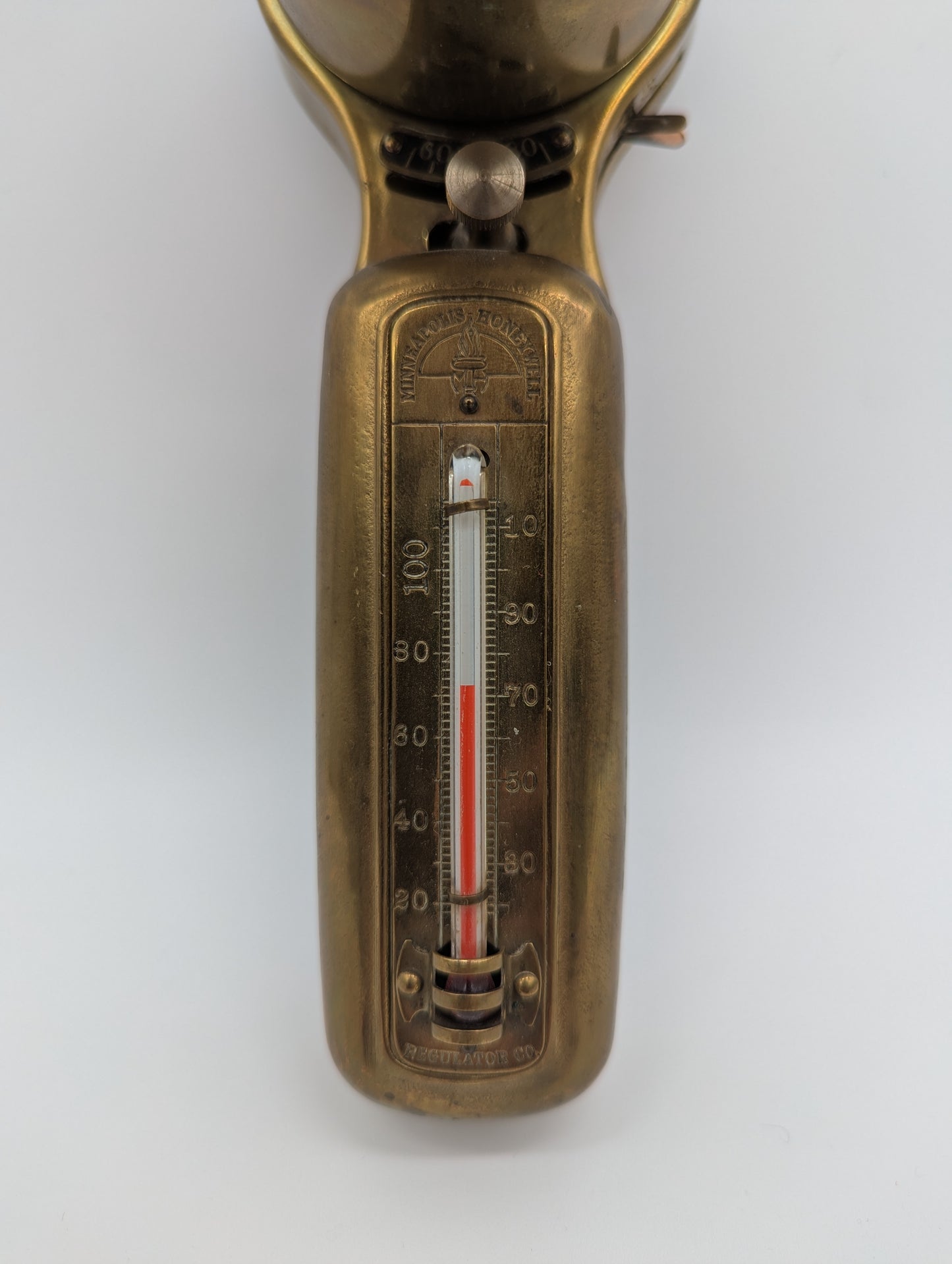 Uhr Wanduhr mit Thermometer Minneapolis Honeywell Vintage 30er jahre