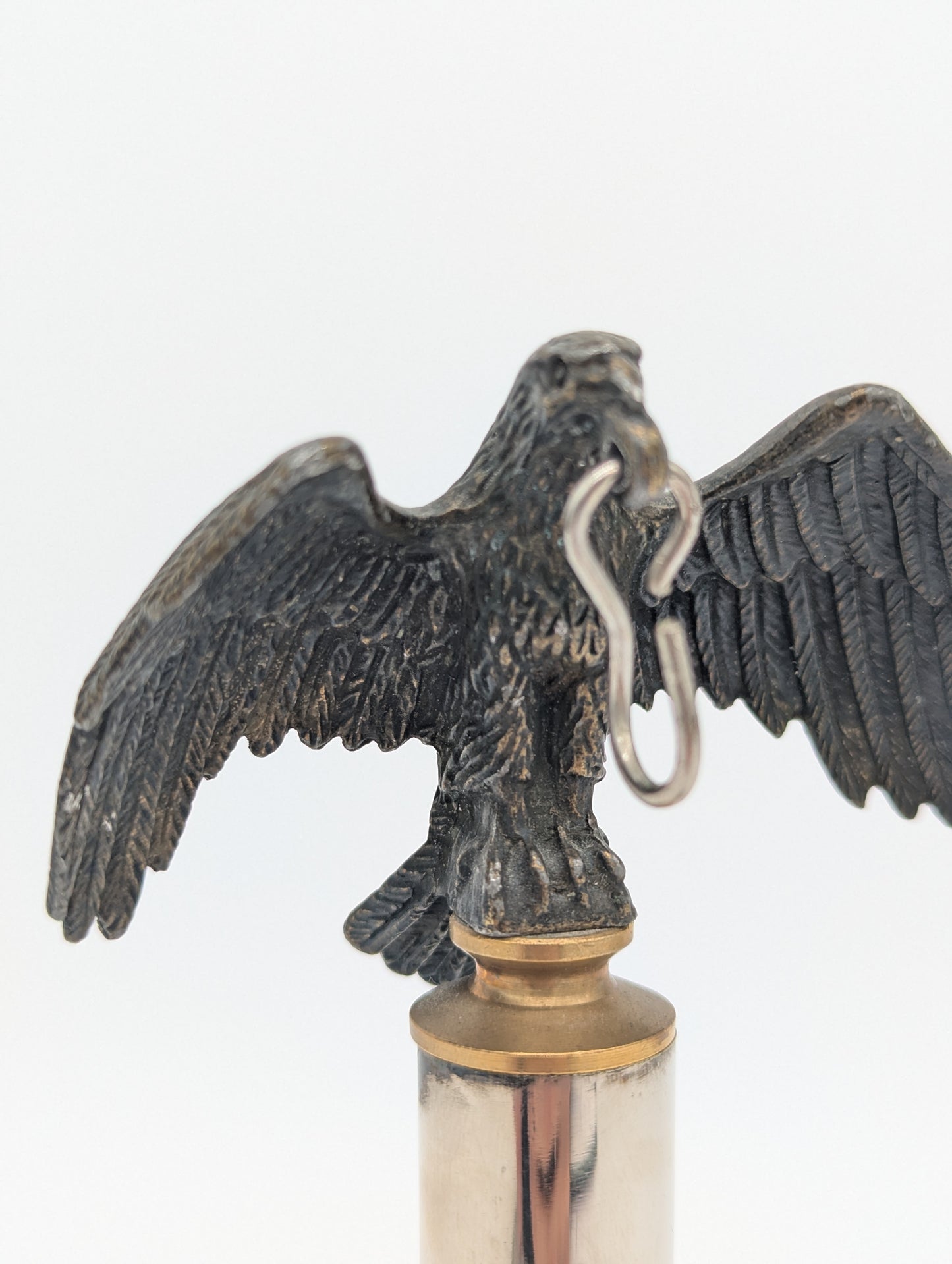 Taschenuhr Uhr Eisenbahn Rosskopf mit Adlerständer Vintage