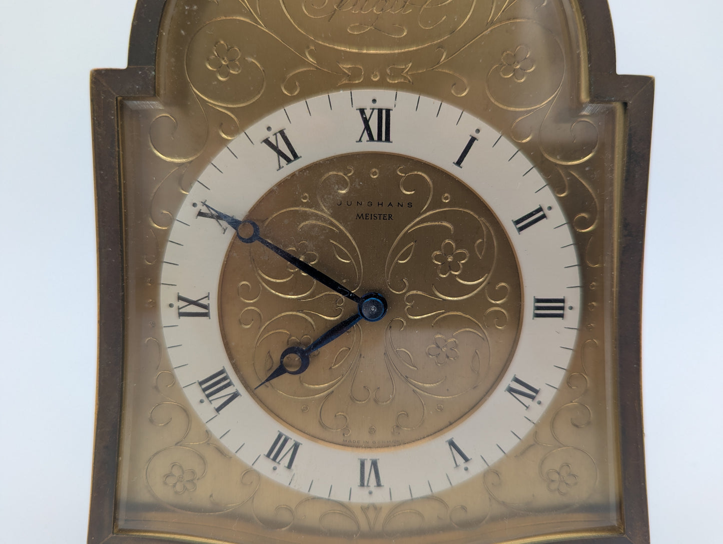 Tischuhr Uhr Junghans Meister mit Handaufzug Vintage 1960er Jahre