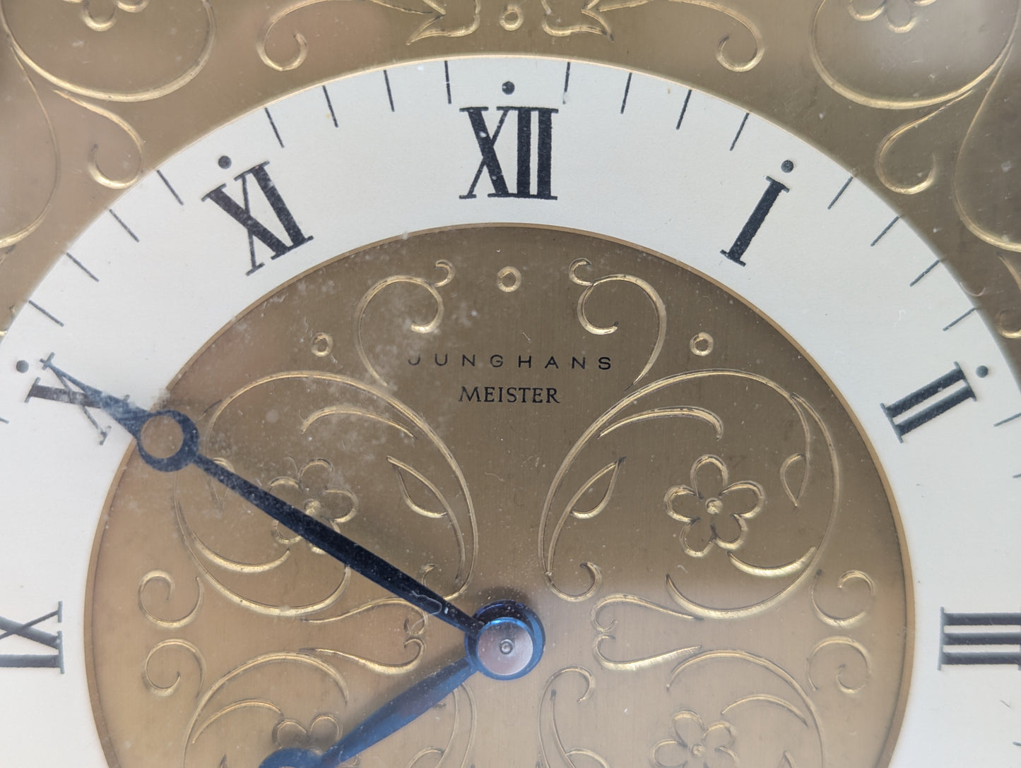 Tischuhr Uhr Junghans Meister mit Handaufzug Vintage 1960er Jahre