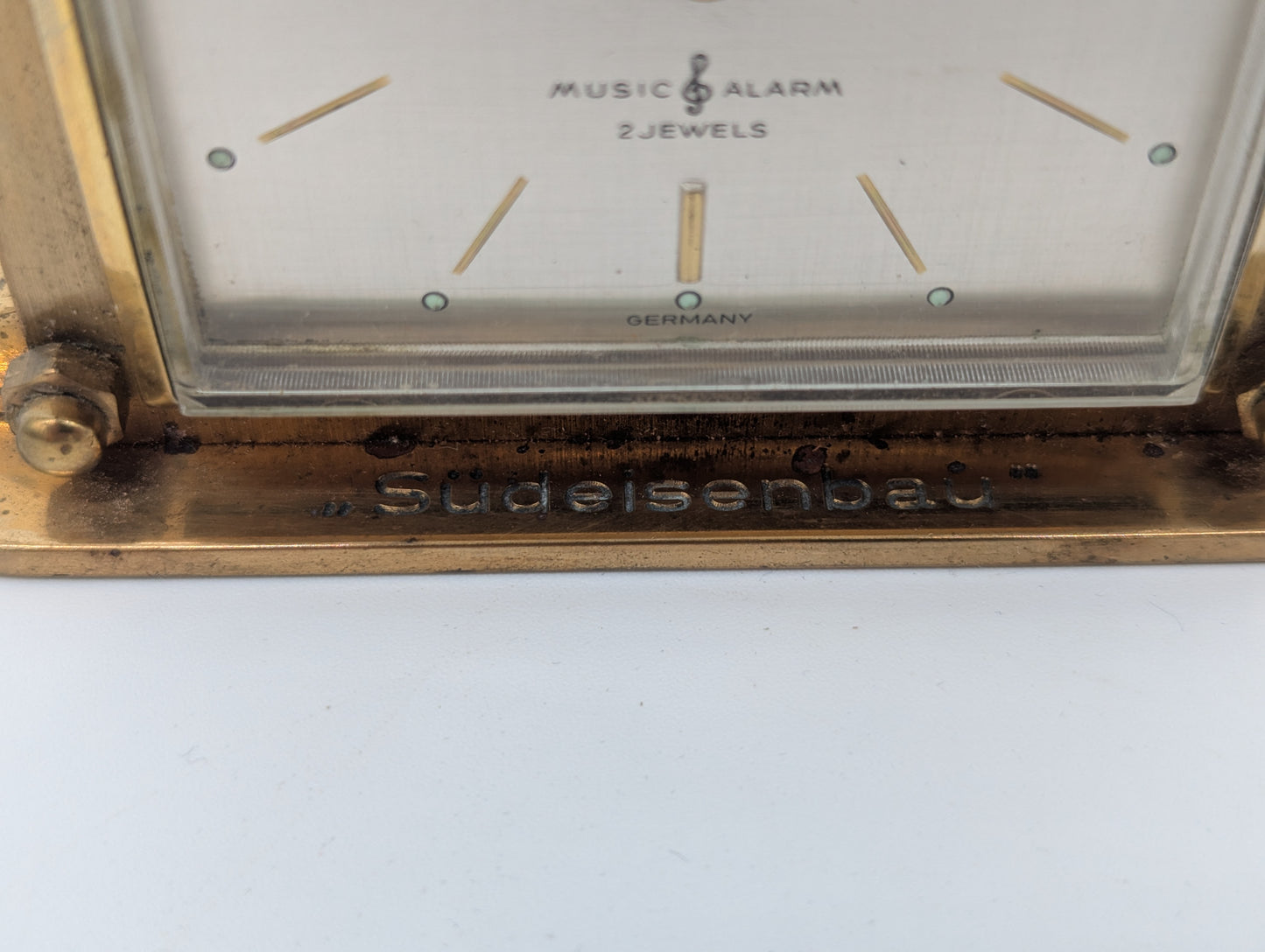 Wecker Reisewecker Uhr Europa mit Spieluhr Funktion Vintage Messing Handaufzug