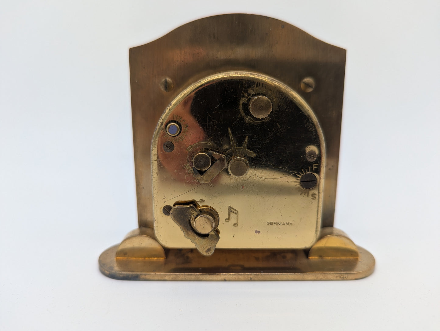 Wecker Reisewecker Uhr Europa mit Spieluhr Funktion Vintage Messing Handaufzug