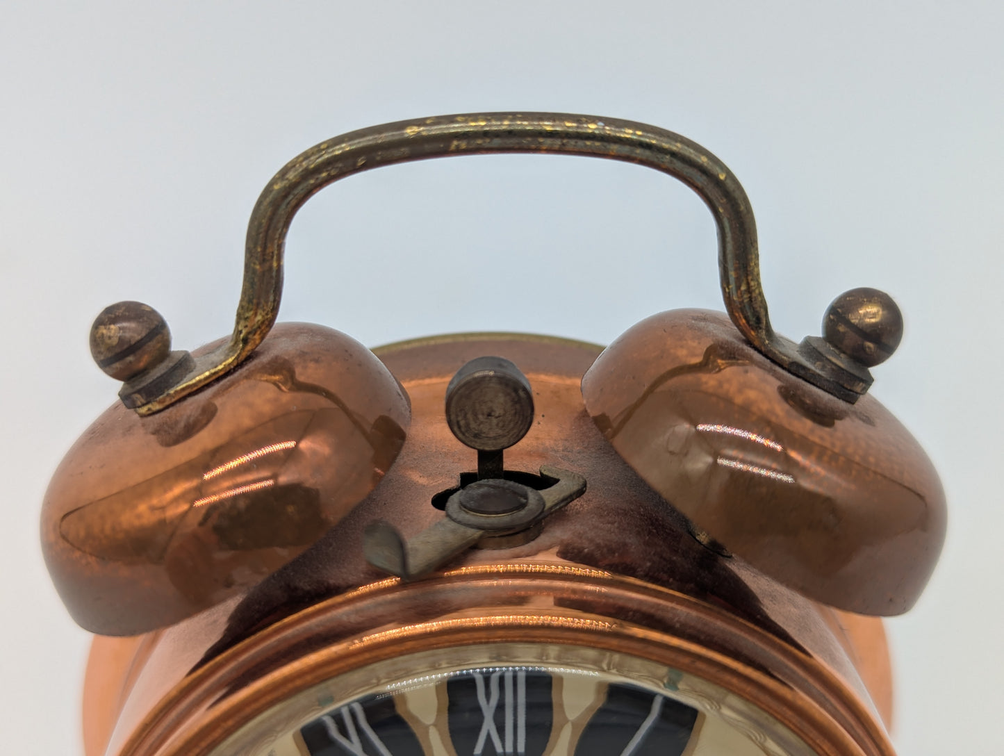 Wecker Tischuhr Uhr Blessing Kupferdesign Doppelglockenwecker Vintage