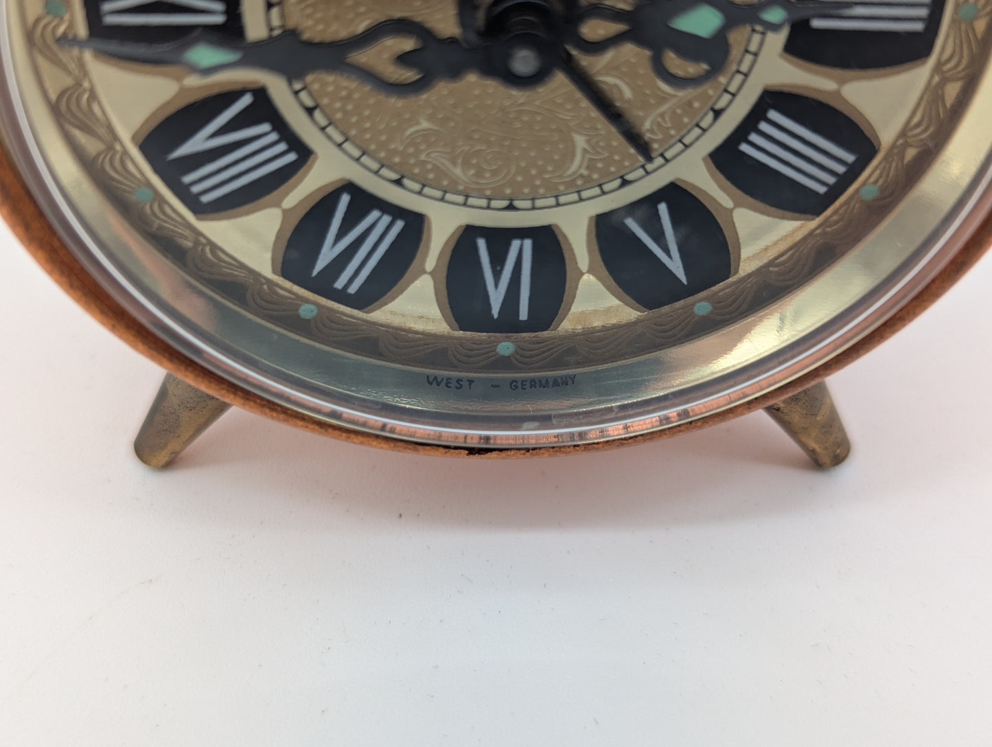 Wecker Tischuhr Uhr Blessing Kupferdesign Doppelglockenwecker Vintage