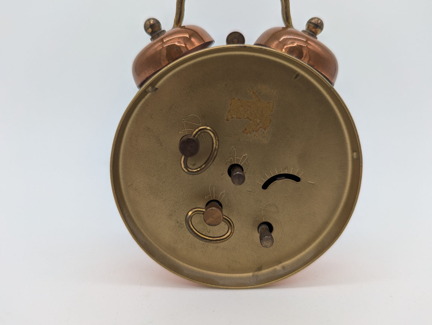 Wecker Tischuhr Uhr Blessing Kupferdesign Doppelglockenwecker Vintage