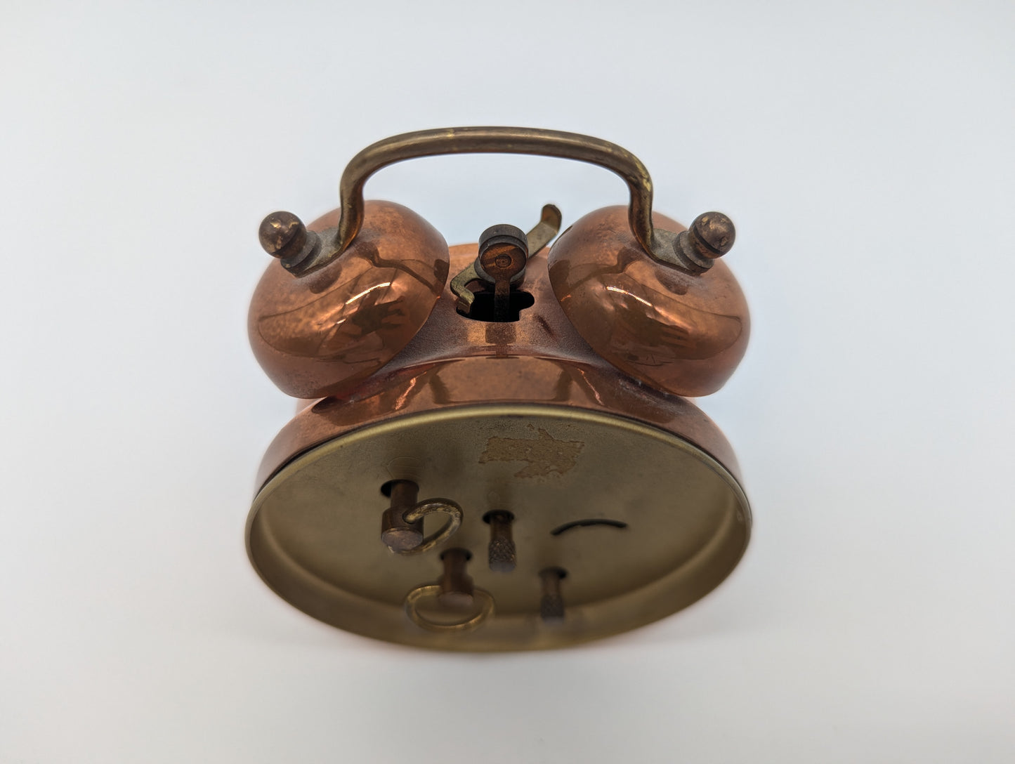 Wecker Tischuhr Uhr Blessing Kupferdesign Doppelglockenwecker Vintage