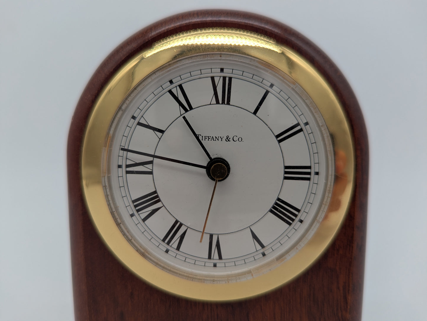 Uhr Tischuhr Tiffany & Co Print Vintage Holzuhr Quarzwerk Römische Ziffern