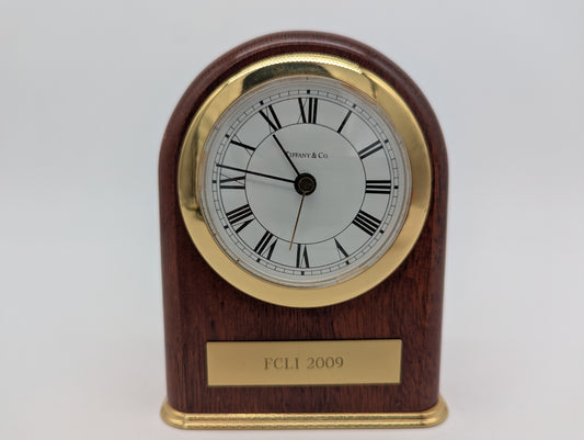 Uhr Tischuhr Tiffany & Co Print Vintage Holzuhr Quarzwerk Römische Ziffern