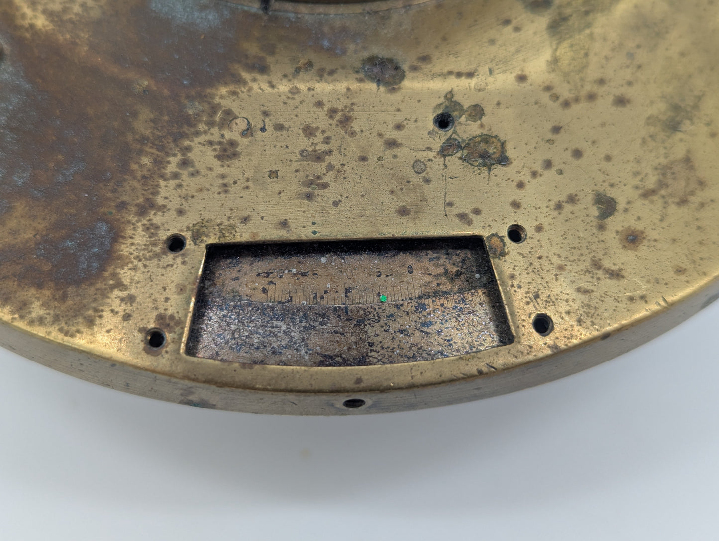 Alter Theodolit Messinstrument Komponent Präzisionsmessgerät Vintage Messing