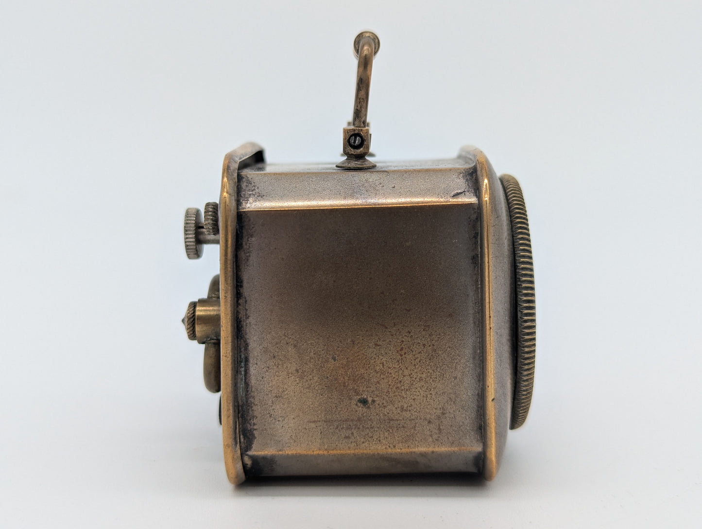 Antiker Französischer Wecker Reisewecker Miniaturuhr Vintage Metall