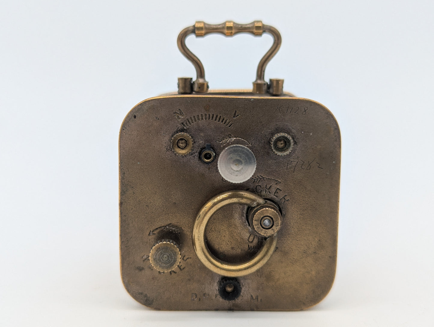 Antiker Französischer Wecker Reisewecker Miniaturuhr Vintage Metall