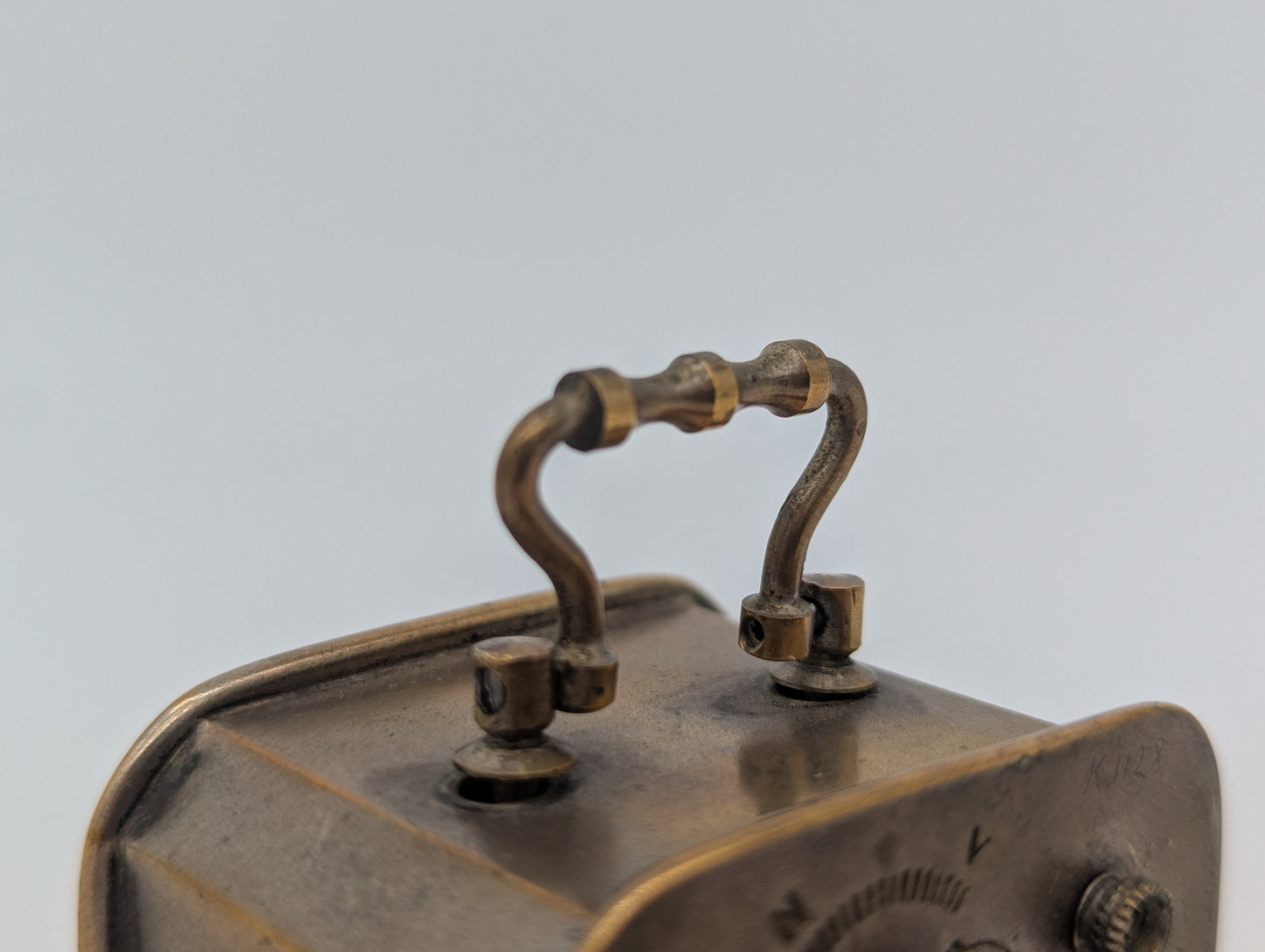 Antiker Französischer Wecker Reisewecker Miniaturuhr Vintage Metall