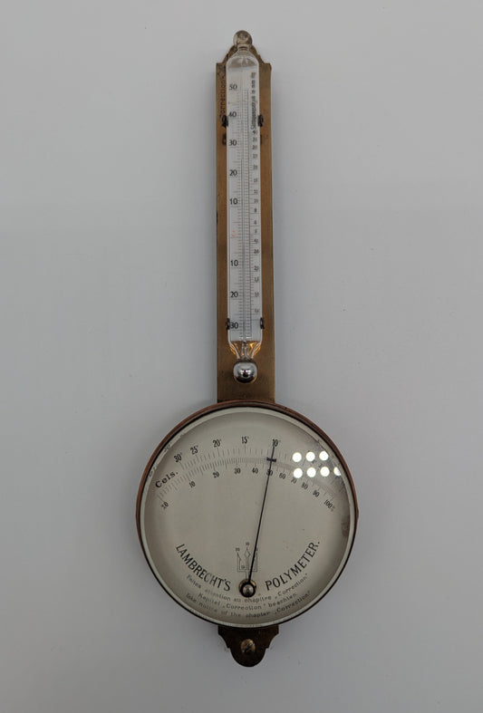 Lambrecht’s Polymeter Hygrometer Messinstrument mit Thermometer Vintage
