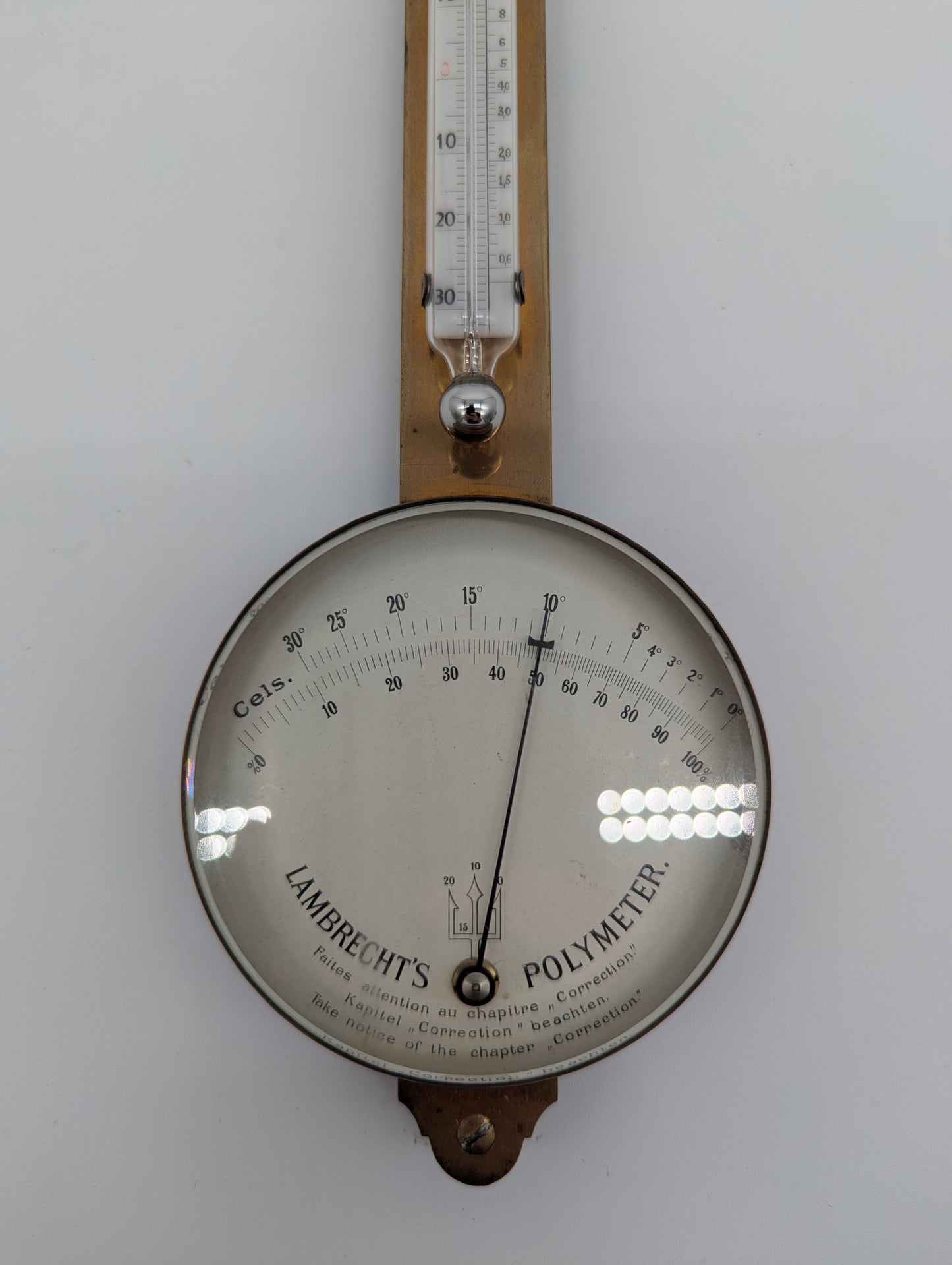 Lambrecht’s Polymeter Hygrometer Messinstrument mit Thermometer Vintage