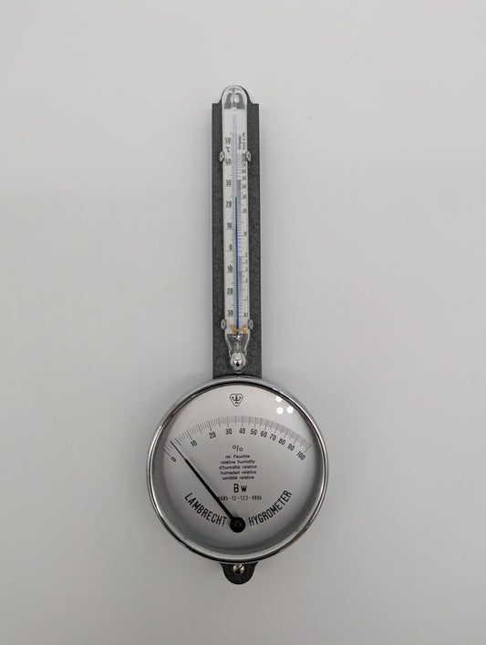 Lambrecht’s Hygrometer Messinstrument mit Thermometer Vintage