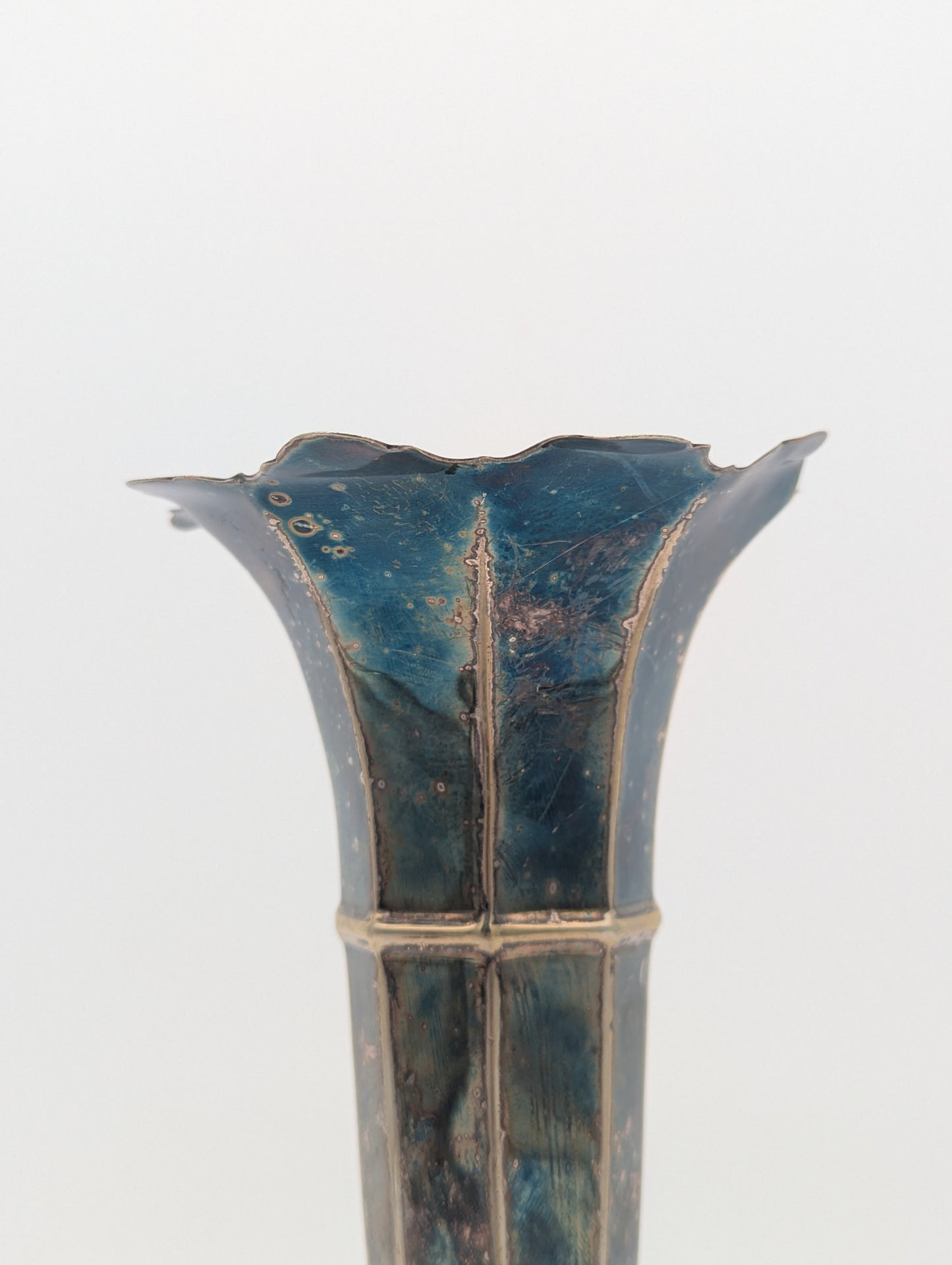 Paar Vasen Blumenvasen versilbert EPNS Stanqual mit Blütenrand Vintage