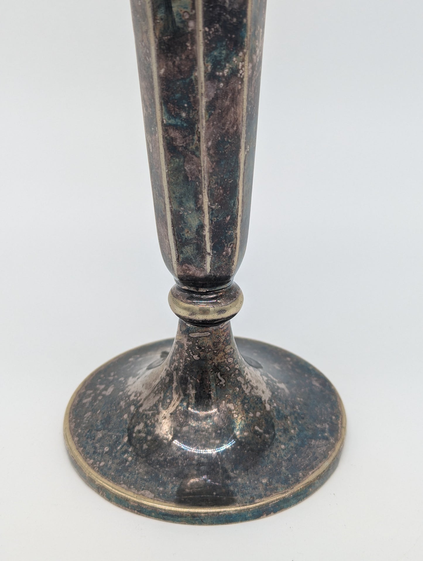 Paar Vasen Blumenvasen versilbert EPNS Stanqual mit Blütenrand Vintage