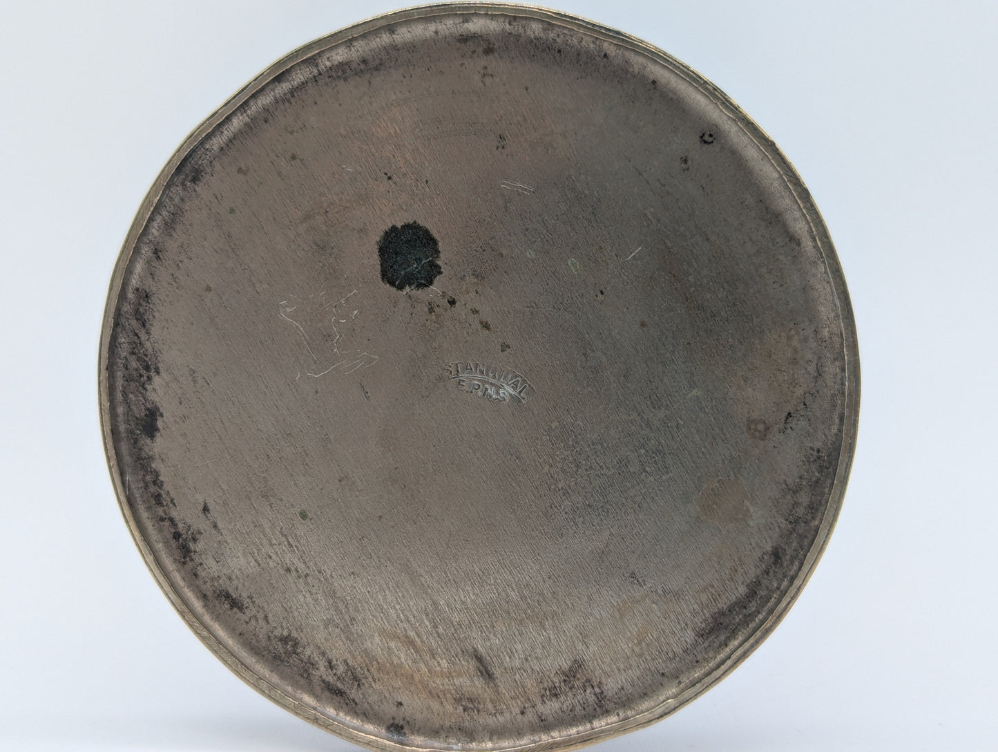 Paar Vasen Blumenvasen versilbert EPNS Stanqual mit Blütenrand Vintage