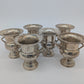 Set aus 6 Versilberten Amphoren Übertöpfen Vasen Vintage Design