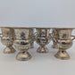 Set aus 6 Versilberten Amphoren Übertöpfen Vasen Vintage Design