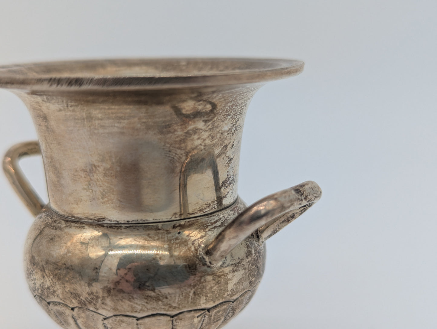 Set aus 6 Versilberten Amphoren Übertöpfen Vasen Vintage Design