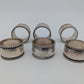 Set aus 6 Serviettenringen Sterling Silber 925er Halbmond und Krone