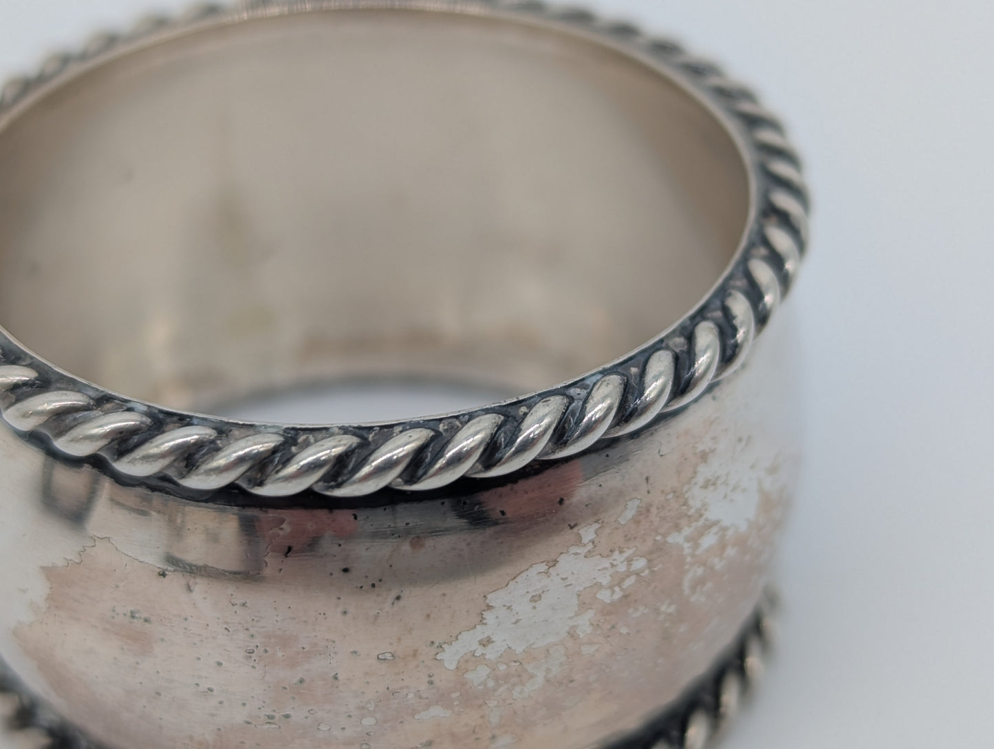 Set aus 6 Serviettenringen Sterling Silber 925er Halbmond und Krone