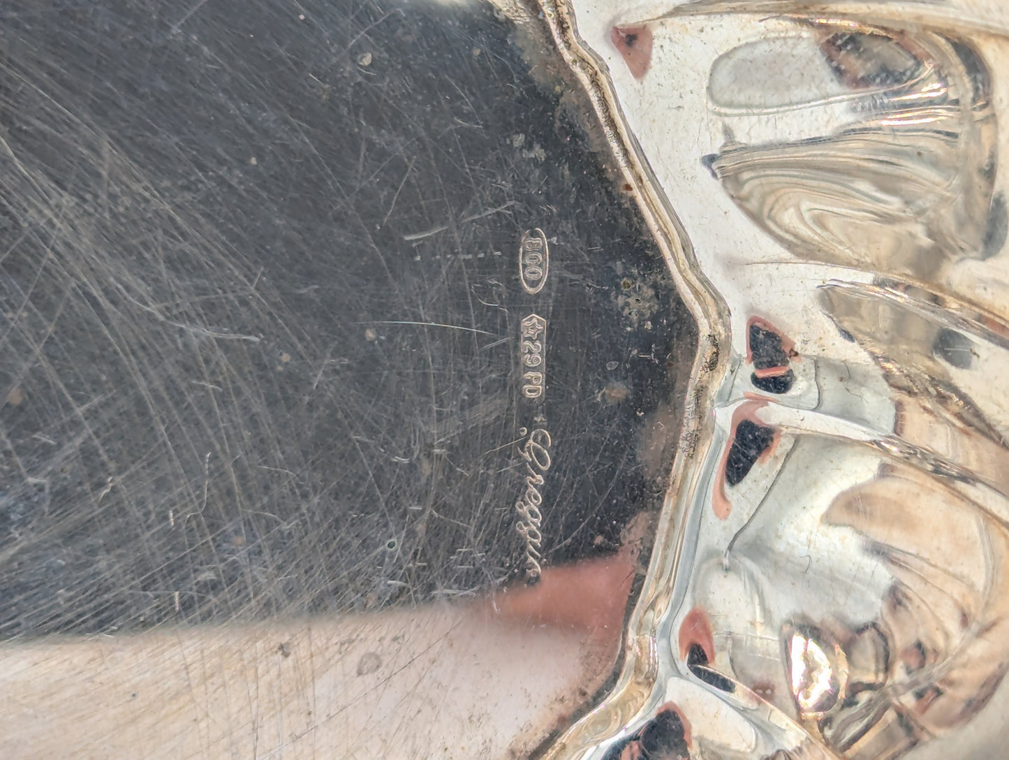 Schale Silber 800er Greggio Italienische Meistermarke Vintage