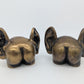 Set 2 Bronze Figuren Arsch mit Ohren Massiv Skulpturen Dekoration Vintage