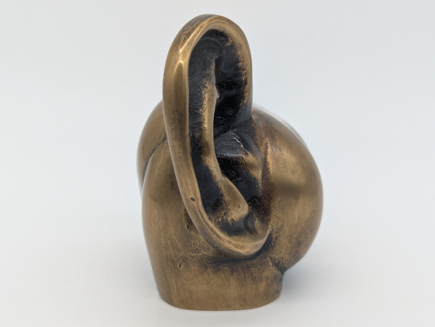 Set 2 Bronze Figuren Arsch mit Ohren Massiv Skulpturen Dekoration Vintage