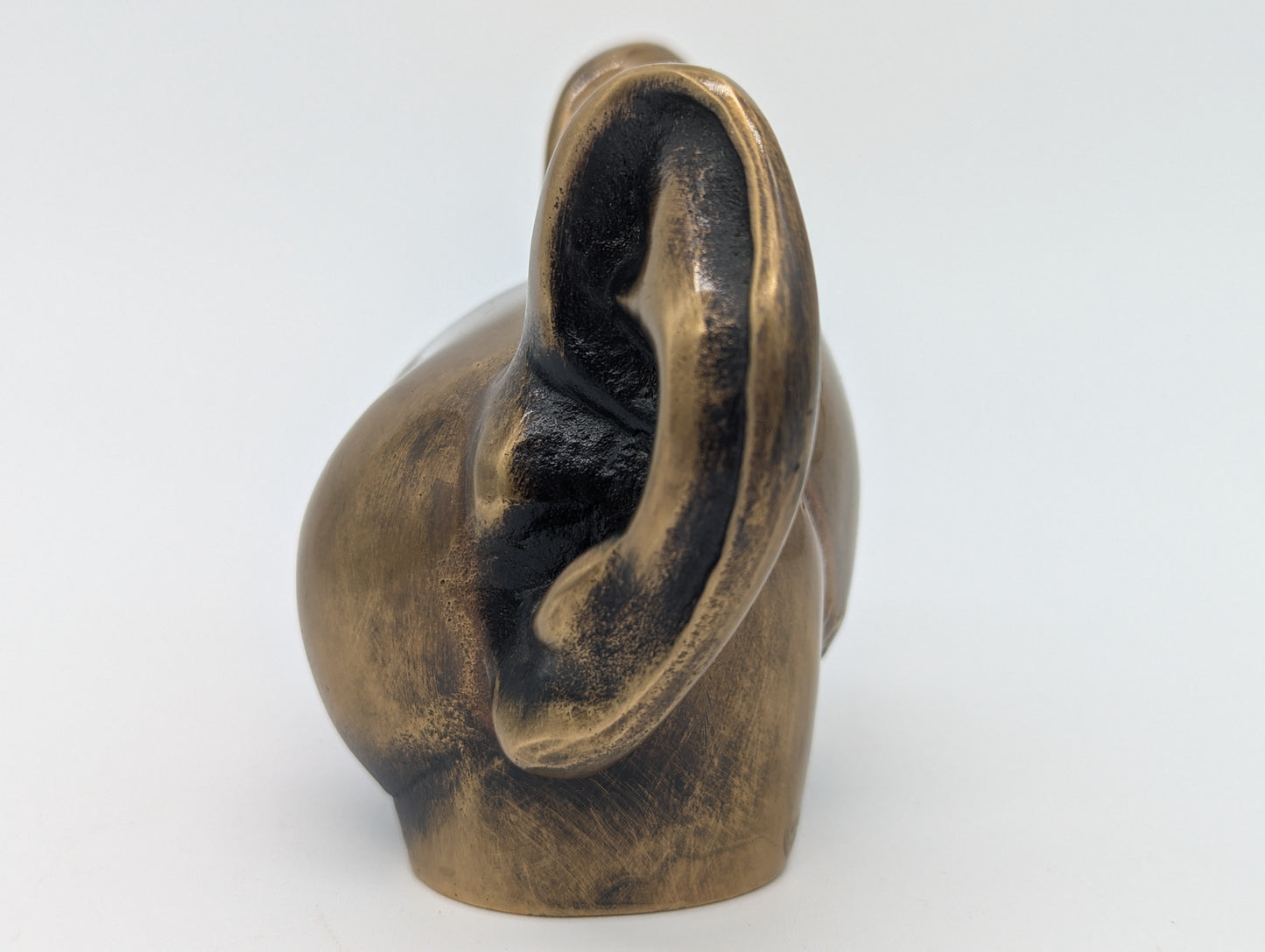 Set 2 Bronze Figuren Arsch mit Ohren Massiv Skulpturen Dekoration Vintage