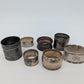 Set 7 Serviettenringe Silber Sterling 800er- Silber Antik Vintage Dekoration