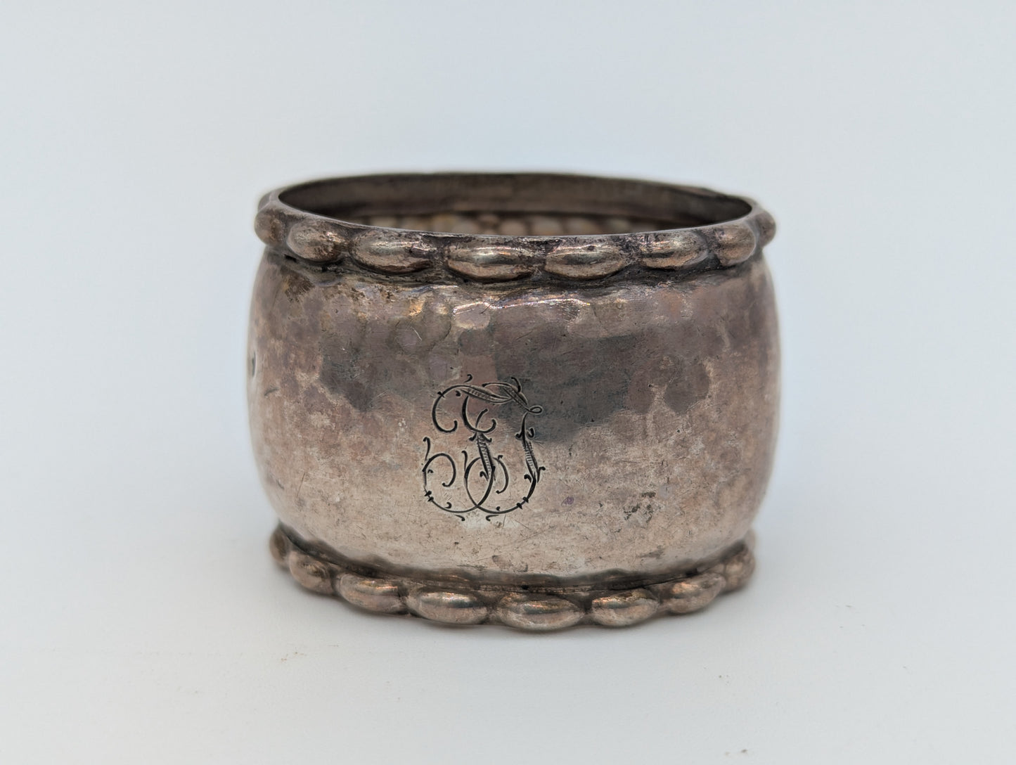 Set 7 Serviettenringe Silber Sterling 800er- Silber Antik Vintage Dekoration