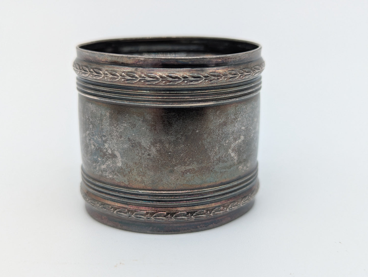 Set 7 Serviettenringe Silber Sterling 800er- Silber Antik Vintage Dekoration