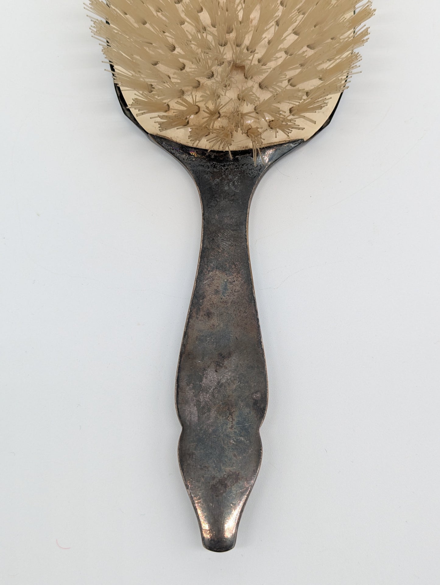 Versilbertes Frisierset 3 teilig Spiegel Handbürsten Antik Vintage Dekoration