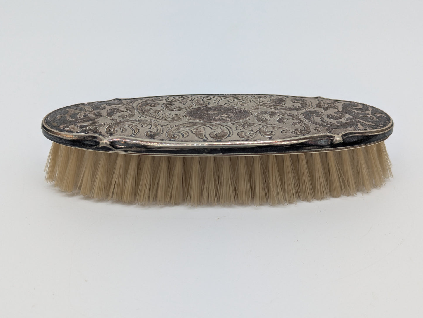 Versilbertes Frisierset 3 teilig Spiegel Handbürsten Antik Vintage Dekoration