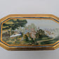 Porzellanschatulle Schmuckschatulle Handbemalt mit Landschaftsszenen vergoldet