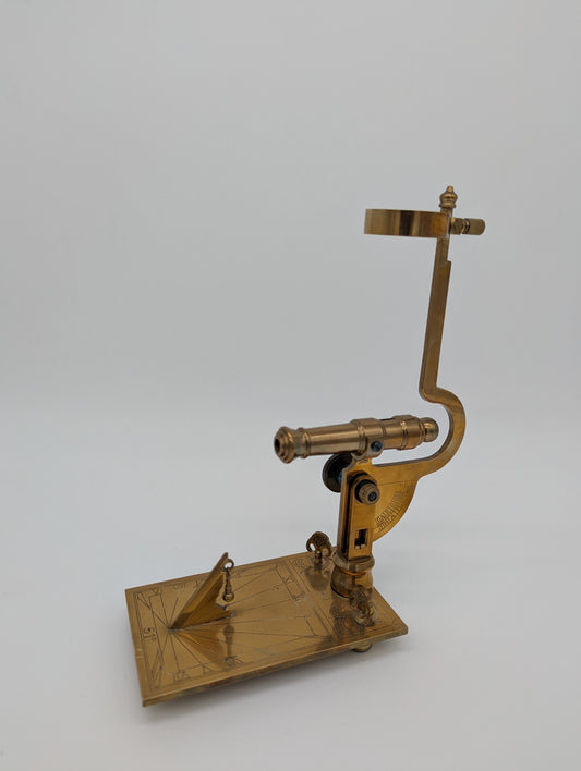 Sonnenuhr Mittagskanone aus Messing Messinstrument Astronomie Vintage