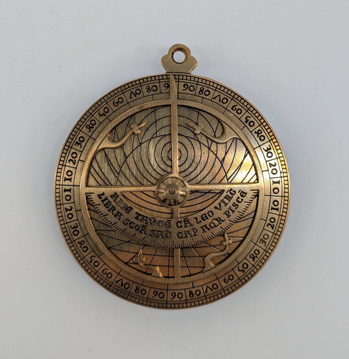 Astrolabium Messing MXH Oxford Astrologie Vintage Messinstrument