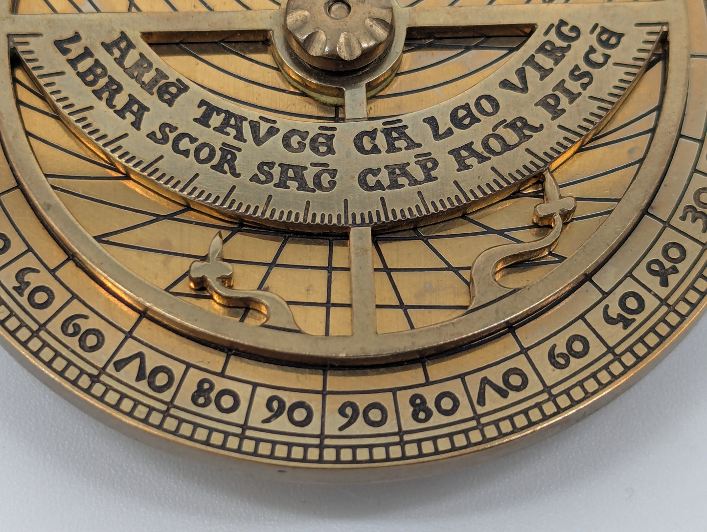 Astrolabium Messing MXH Oxford Astrologie Vintage Messinstrument